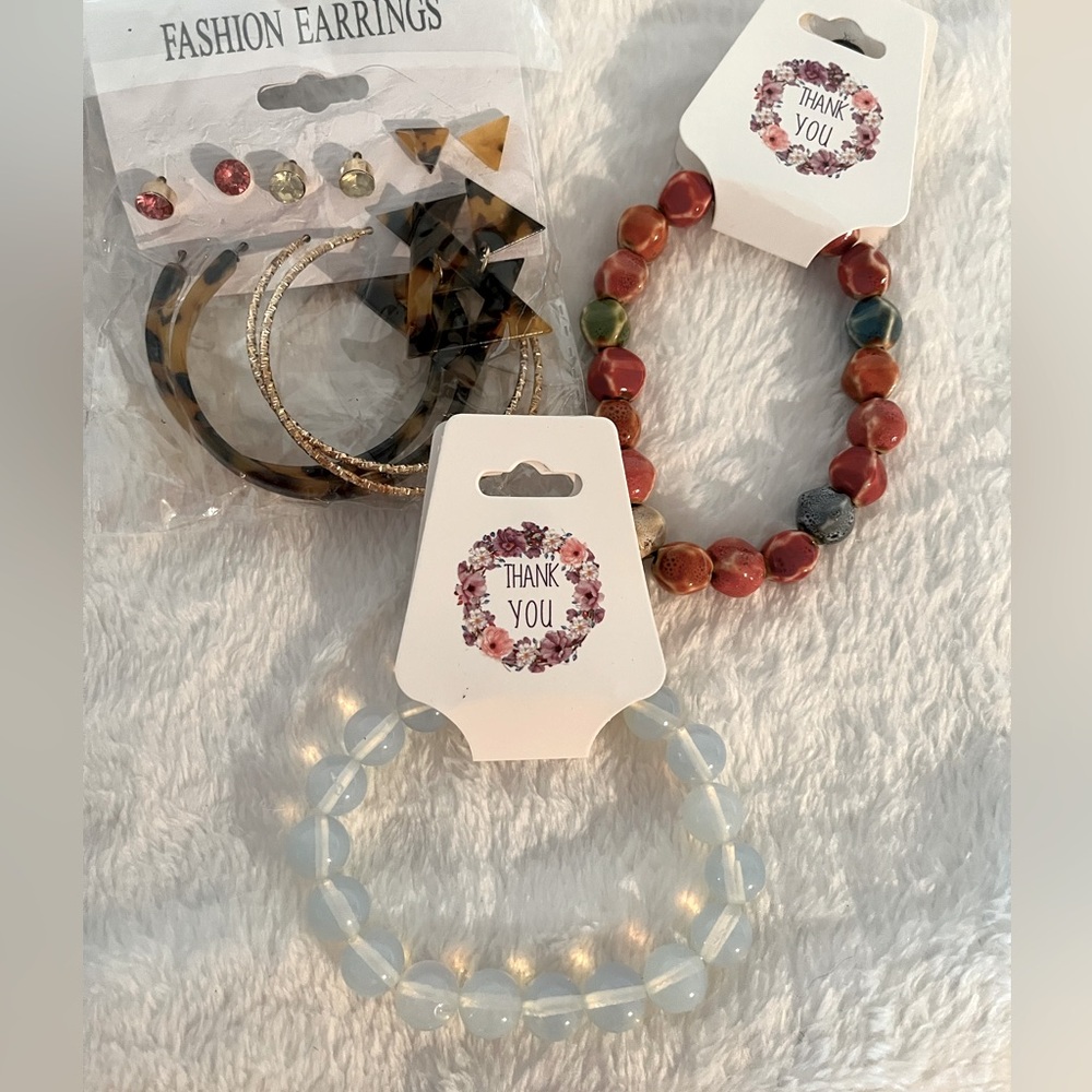 Bundle Crystal Bracelets and Earrings